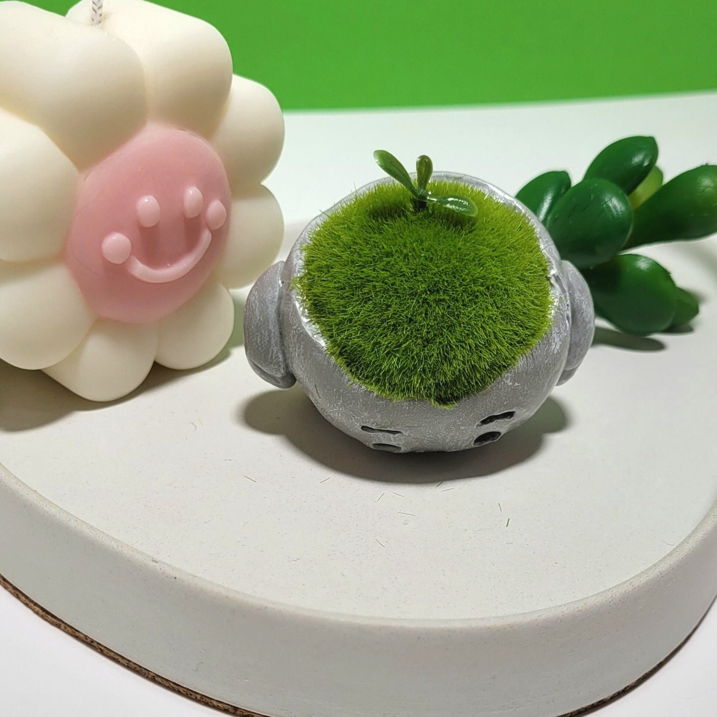 Desk Buddy - Plant Pal - Adopt a Rock - Clay Figure - Clay Sculpture - Desk Friend - Desk Ornament