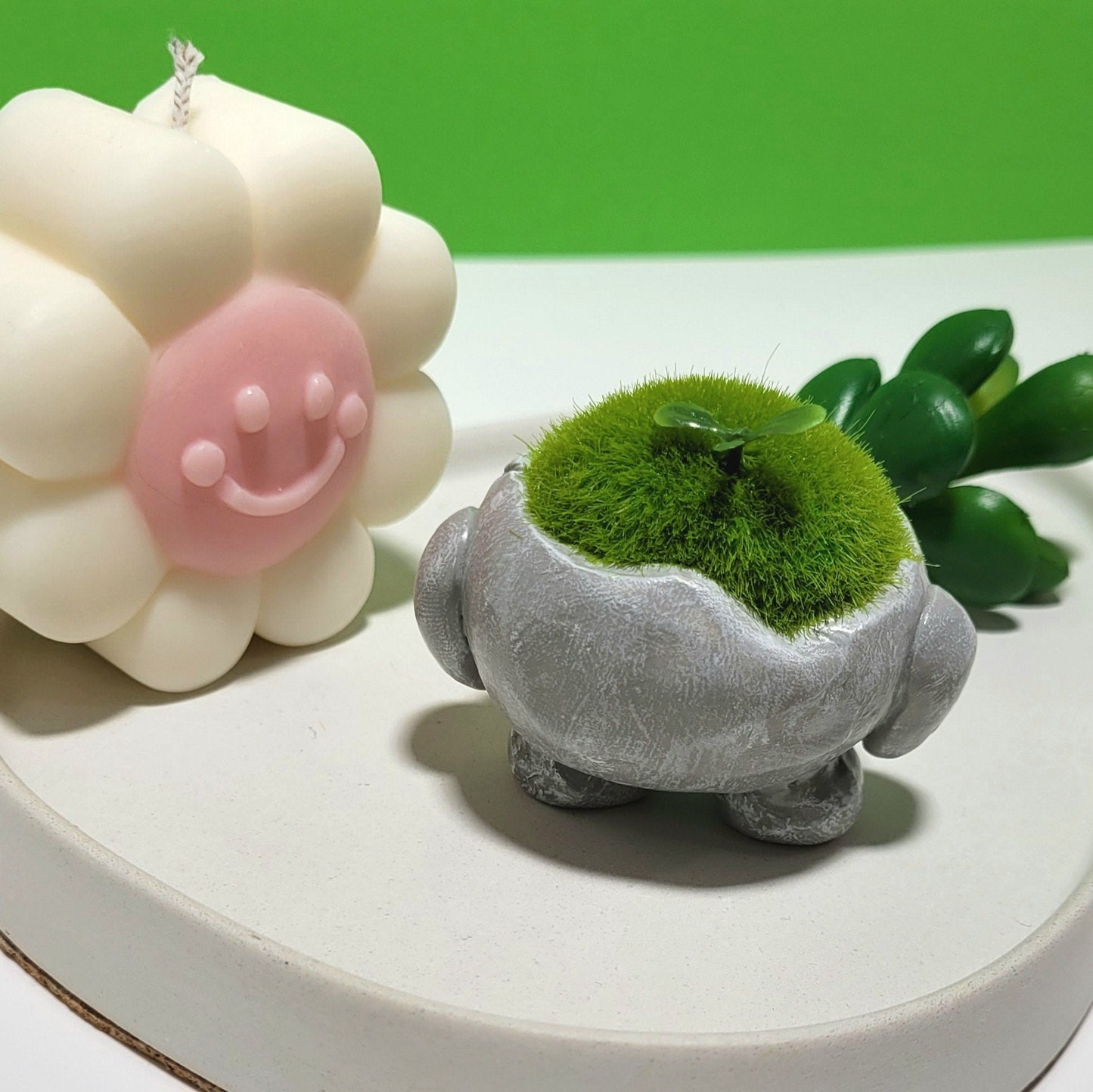 Desk Buddy - Plant Pal - Adopt a Rock - Clay Figure - Clay Sculpture - Desk Friend - Desk Ornament