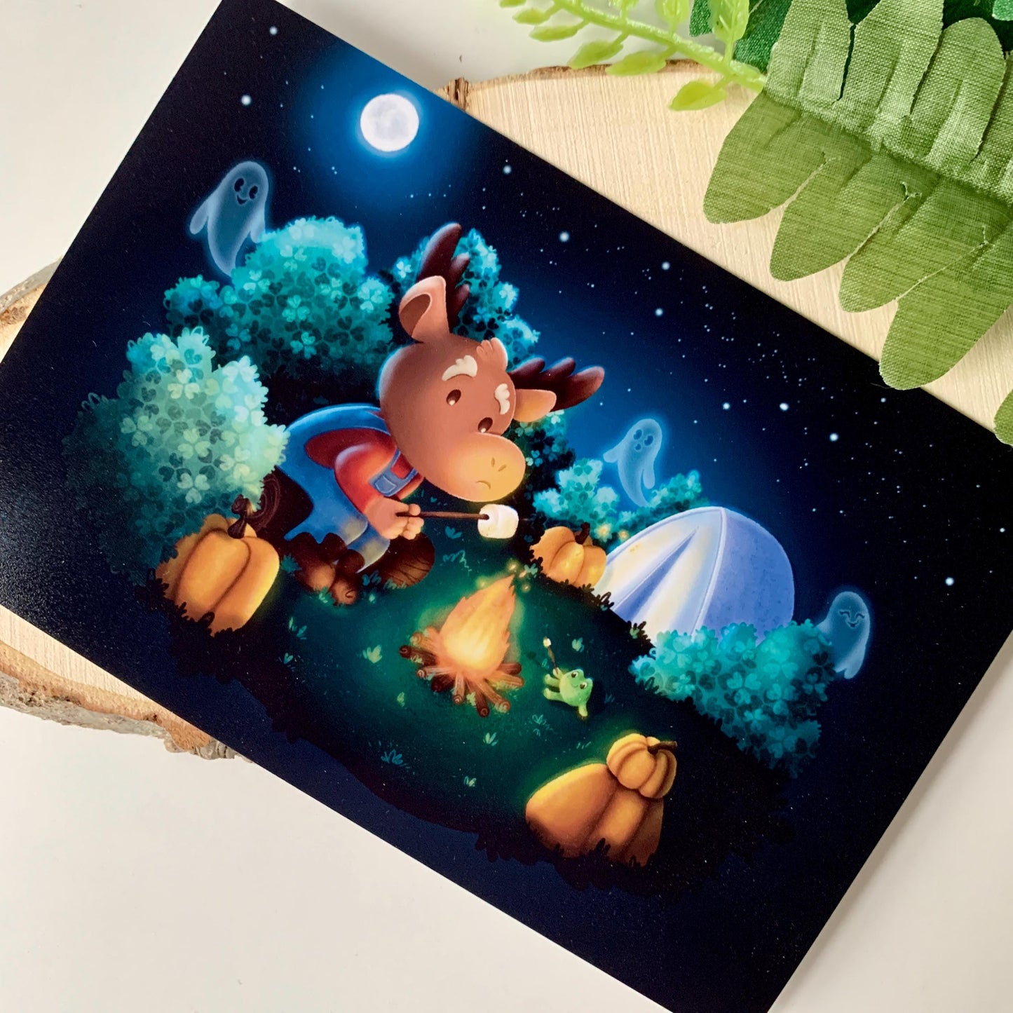 Spooky Art Print and Stickers Set