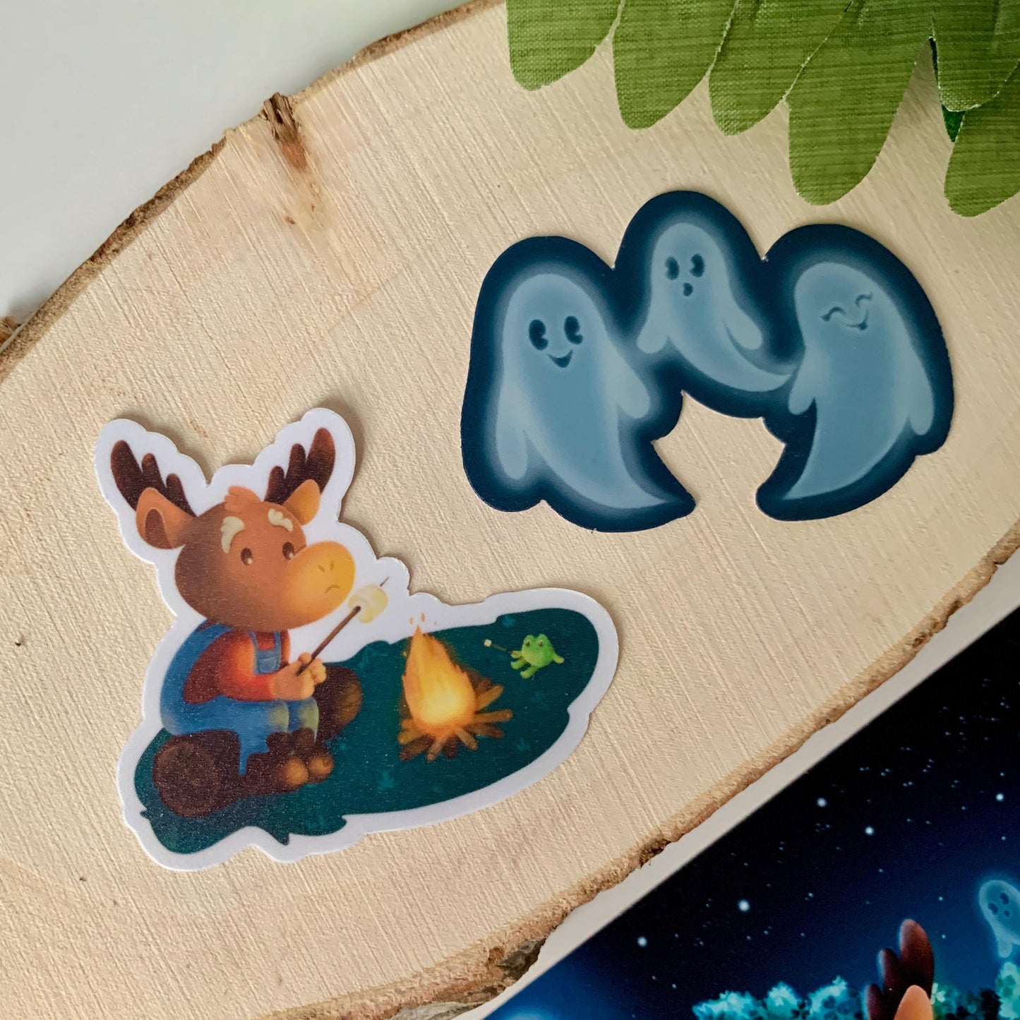 Spooky Art Print and Stickers Set