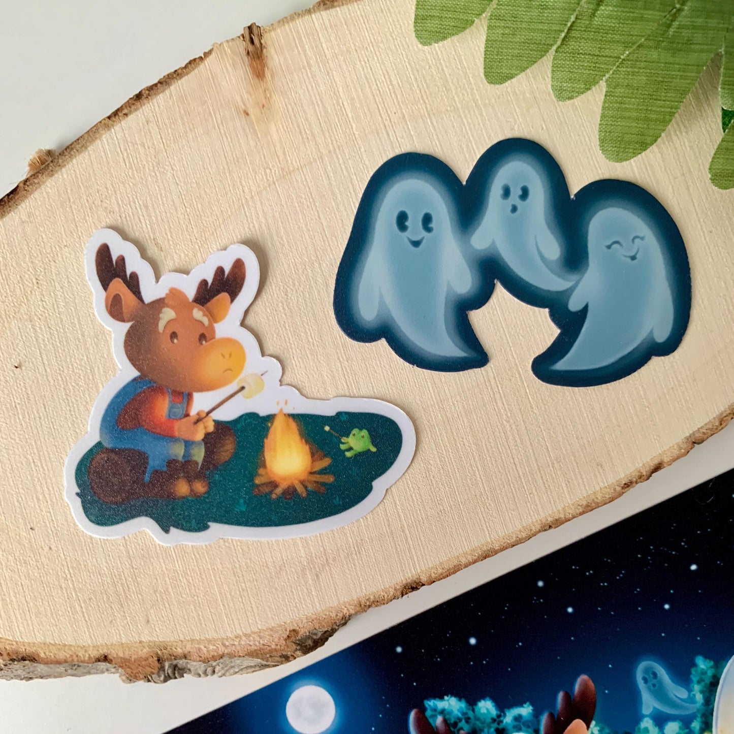Spooky Art Print and Stickers Set
