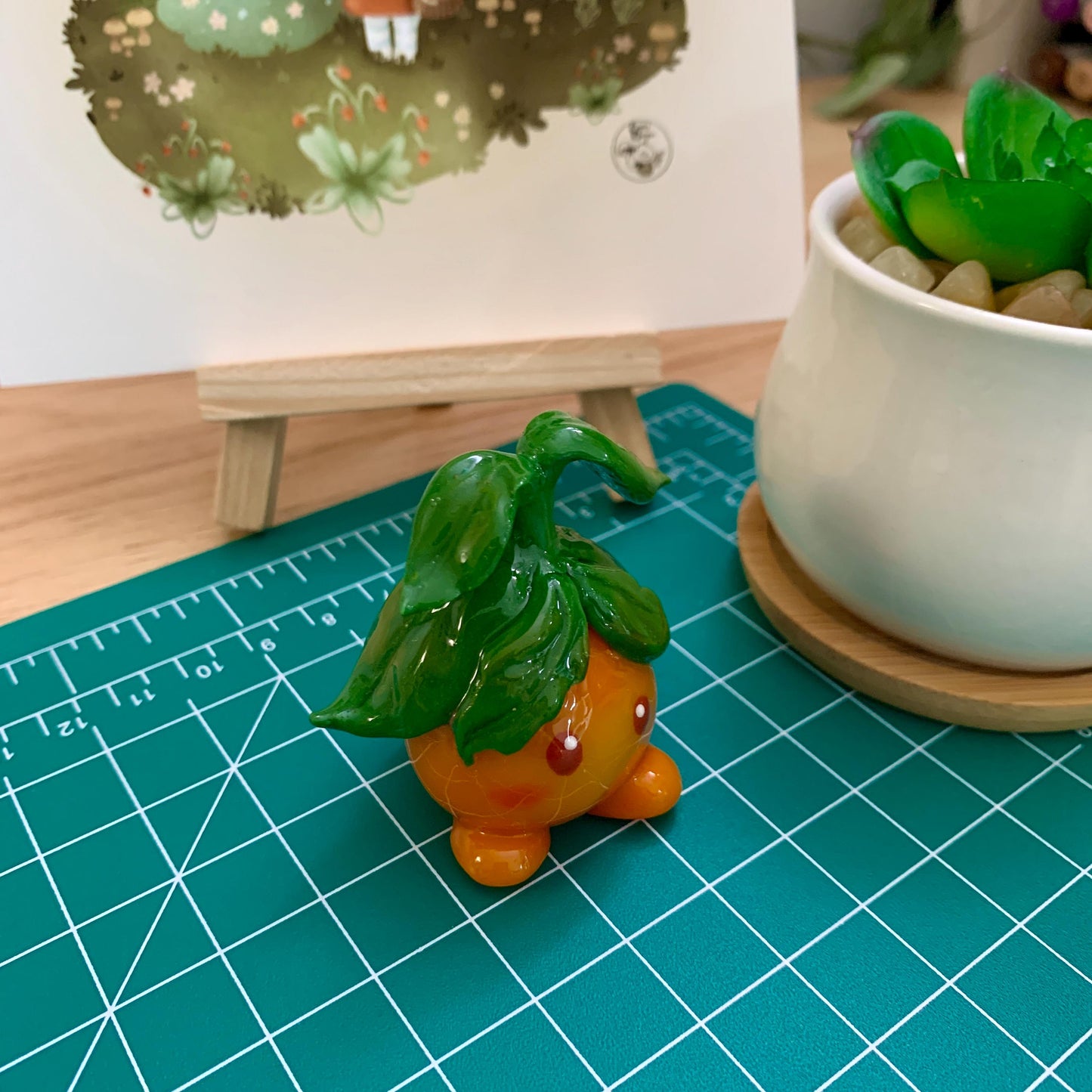 Desk Buddy - Pollen Clay Figure - Clay Sculpture - Desk Friend - Desk Ornament