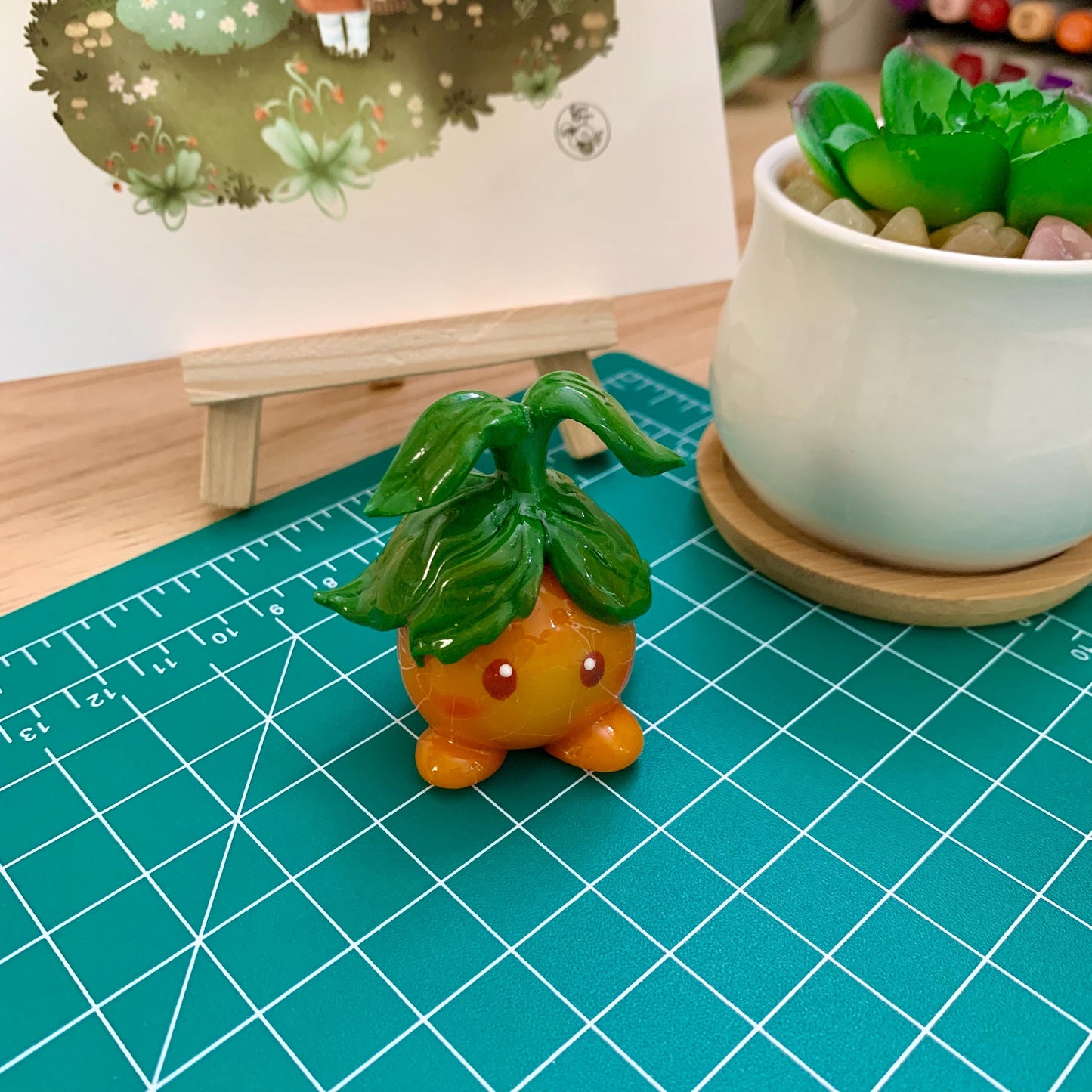 Desk Buddy - Pollen Clay Figure - Clay Sculpture - Desk Friend - Desk Ornament