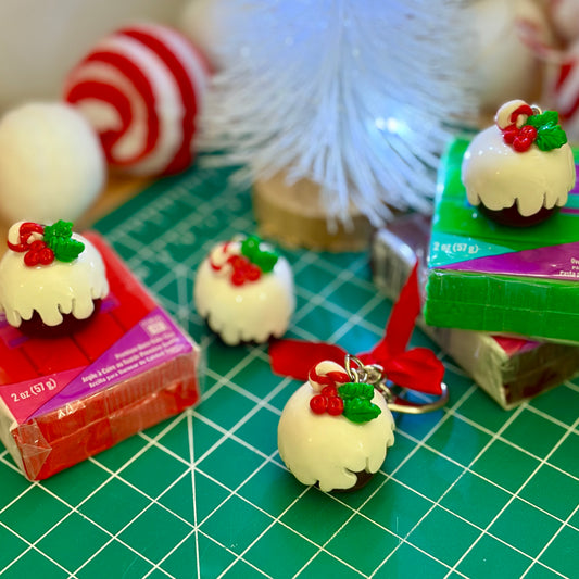 Christmas Pudding Keychain [READY TO SHIP]