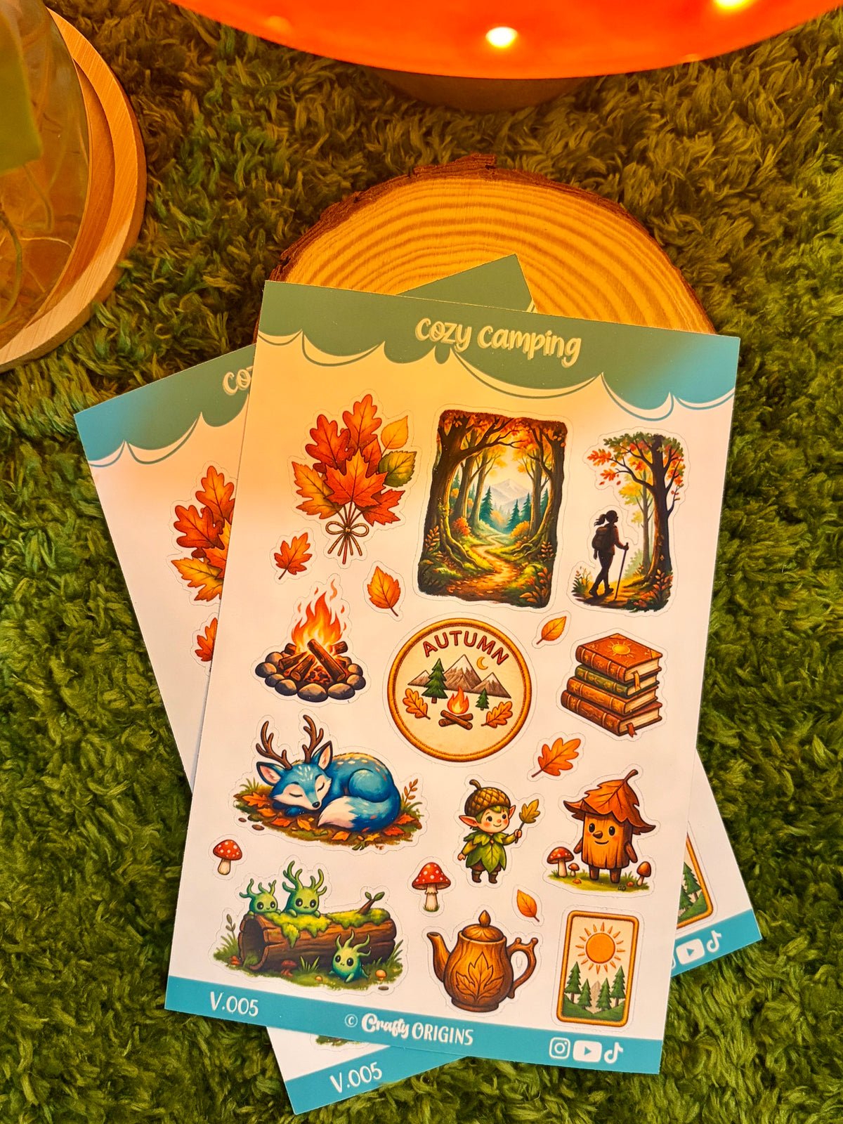 Cozy Camping Sticker Sheet