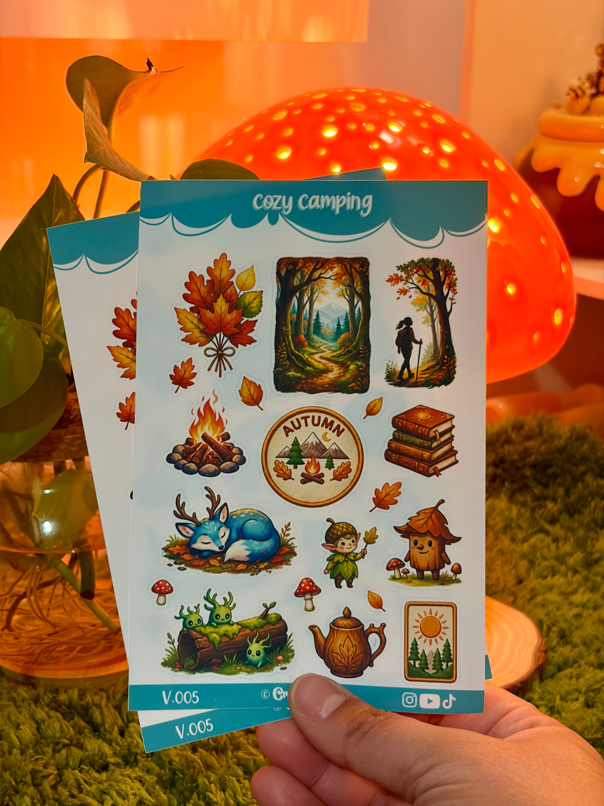 Cozy Camping Sticker Sheet