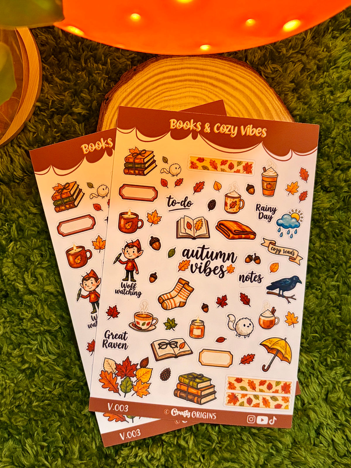 Books & Cozy Vibes Sticker Sheet