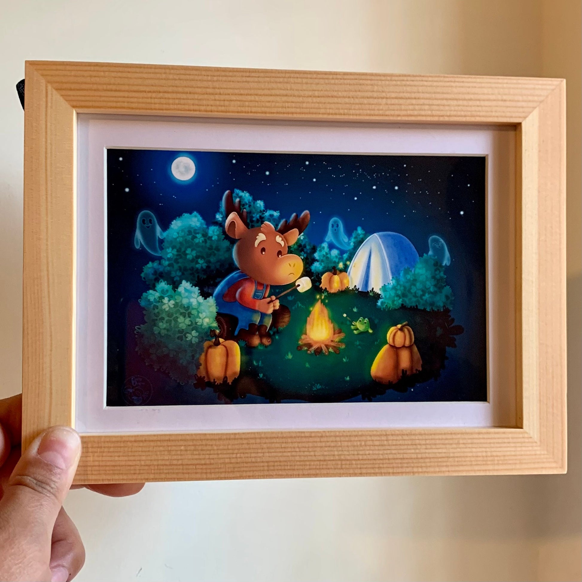 Spooky Art Print and Stickers Set