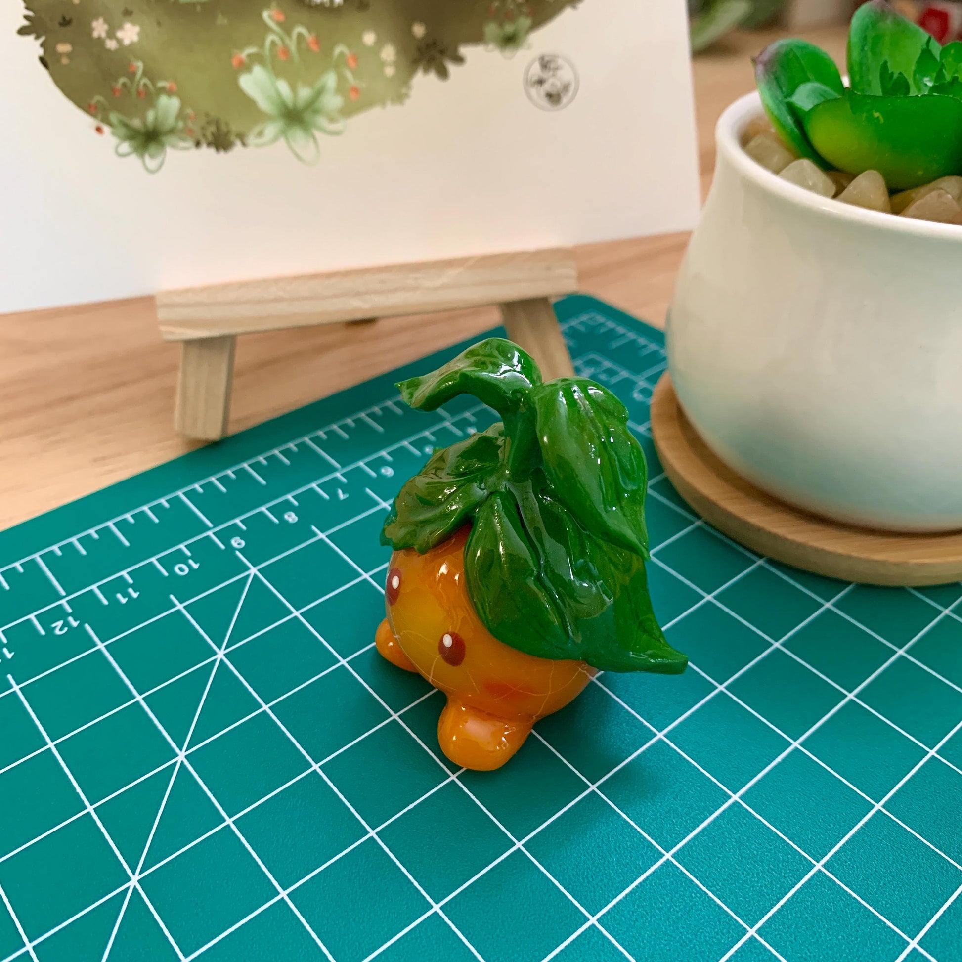 Desk Buddy - Pollen Clay Figure - Clay Sculpture - Desk Friend - Desk Ornament