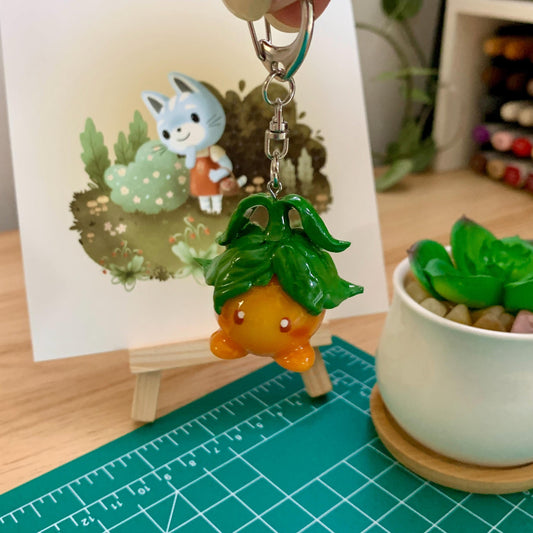 Cozy Pollen Clay Keychain - Clay Sculpture - Desk Friend - Desk Ornament - Clay Charm