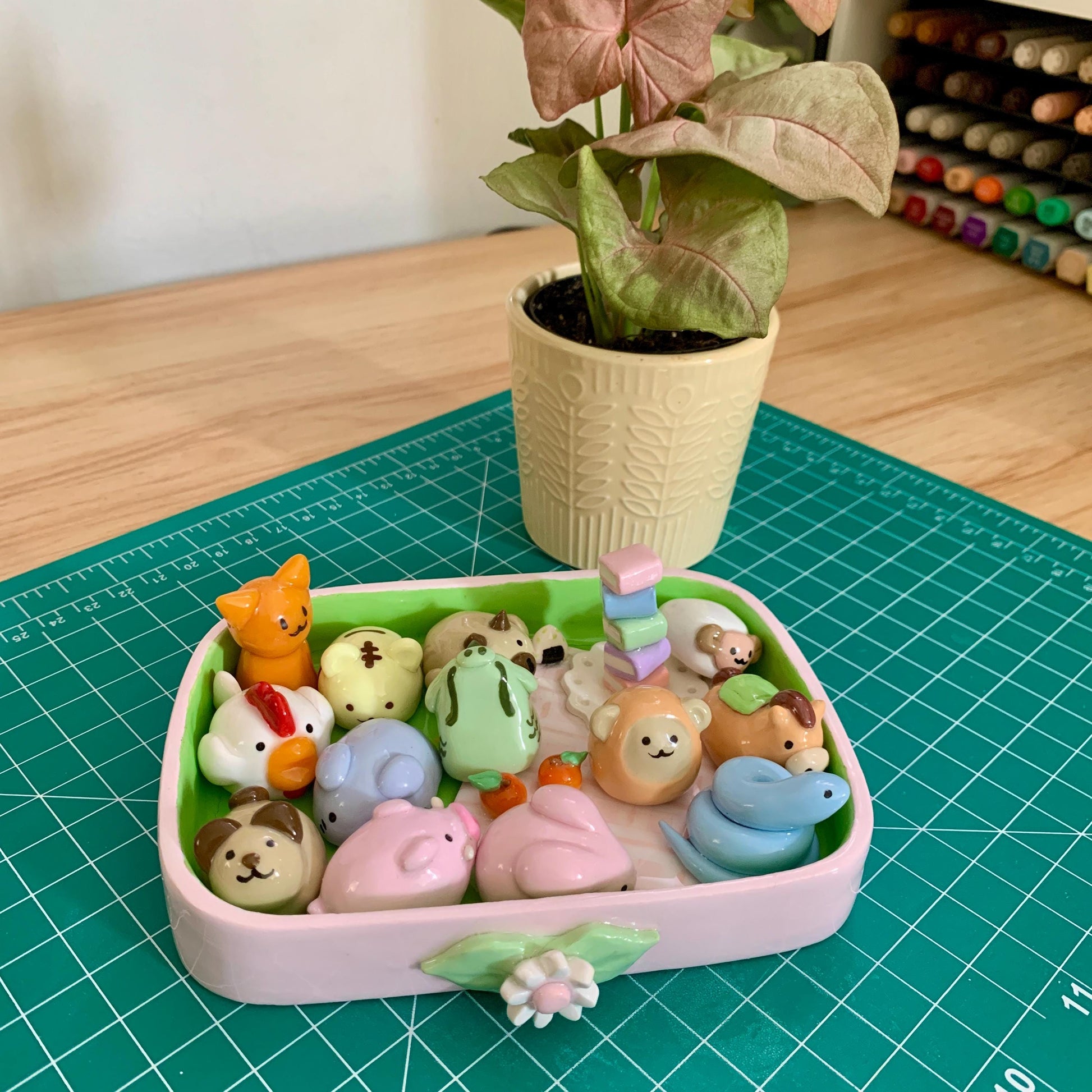 Pastel Zodiac Animals and Spring Trinket Tray [PRE-ORDER]